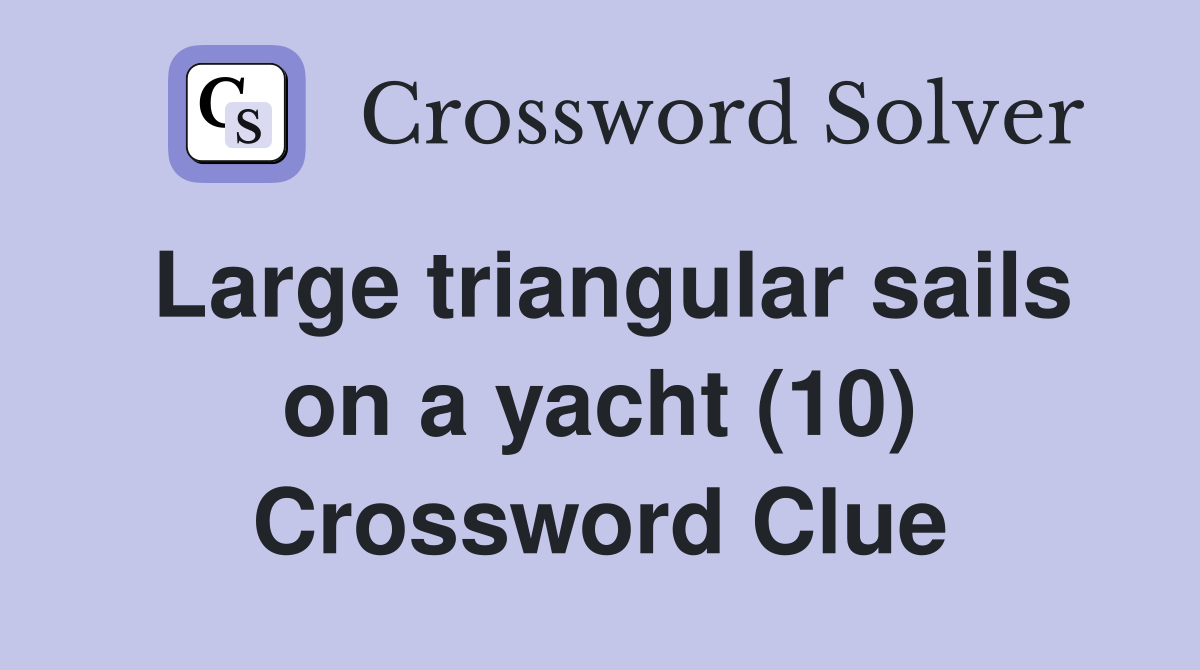 yacht crossword clue